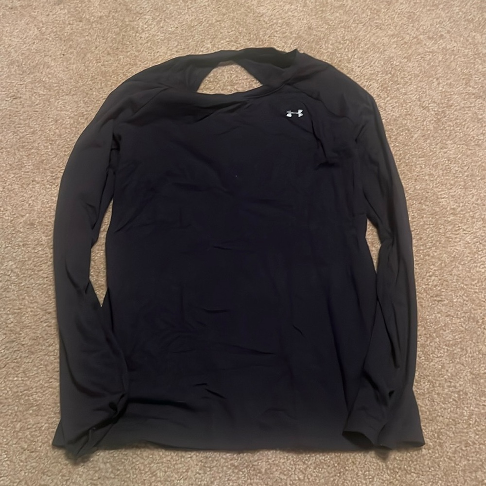Under Armor Long Tight Black Workout Shirt